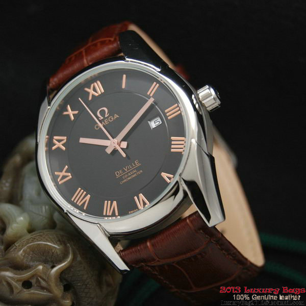 OMEGA DE VILLE Co-AXIAL CHRONOMETER Steel on Brown Leather Strap OM77005 OMEGA DE VILLE Co-AXIAL CHRONOMETER Steel on Brown Leather Strap OM77005