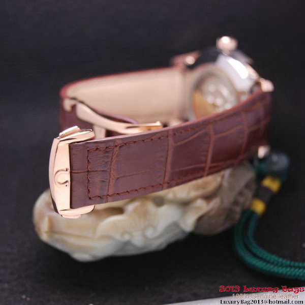 OMEGA DE VILLE HOUR VISION ANNUAL CALENDAR Red Gold on Brown Leather Strap OM77123 OMEGA DE VILLE HOUR VISION ANNUAL CALENDAR Red Gold on Brown Leather Strap OM77123