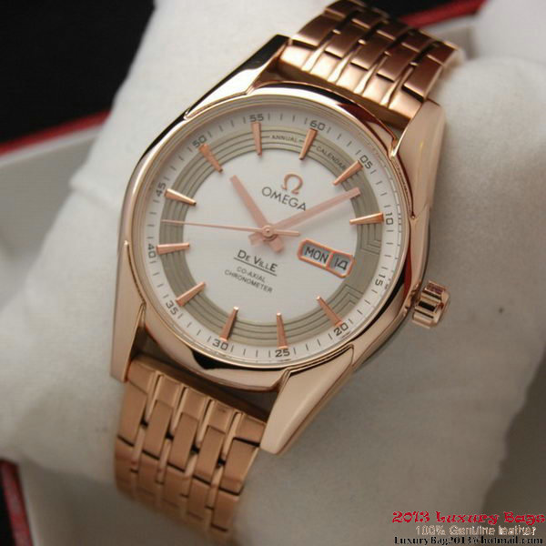 OMEGA DE VILLE HOUR VISION ANNUAL CALENDAR Red Gold on Red Gold Strap OM77128 OMEGA DE VILLE HOUR VISION ANNUAL CALENDAR Red Gold on Red Gold Strap OM77128