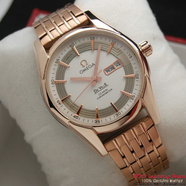 OMEGA DE VILLE HOUR VISION ANNUAL CALENDAR Red Gold on Red Gold Strap OM77128 OMEGA DE VILLE HOUR VISION ANNUAL CALENDAR Red Gold on Red Gold Strap OM77128
