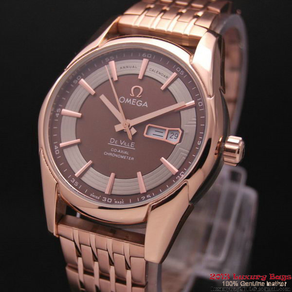 OMEGA DE VILLE HOUR VISION ANNUAL CALENDAR Red Gold on Red Gold Strap OM77129 OMEGA DE VILLE HOUR VISION ANNUAL CALENDAR Red Gold on Red Gold Strap OM77129