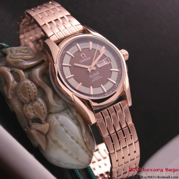 OMEGA DE VILLE HOUR VISION ANNUAL CALENDAR Red Gold on Red Gold Strap OM77129 OMEGA DE VILLE HOUR VISION ANNUAL CALENDAR Red Gold on Red Gold Strap OM77129