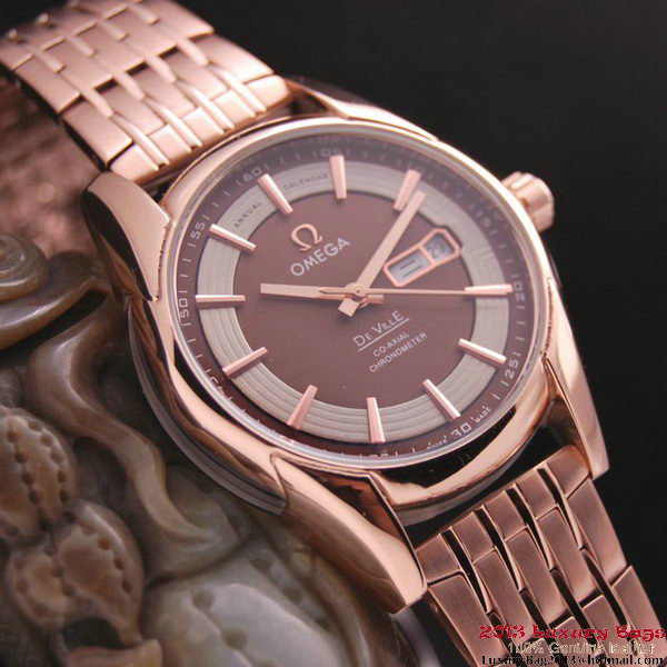 OMEGA DE VILLE HOUR VISION ANNUAL CALENDAR Red Gold on Red Gold Strap OM77129 OMEGA DE VILLE HOUR VISION ANNUAL CALENDAR Red Gold on Red Gold Strap OM77129