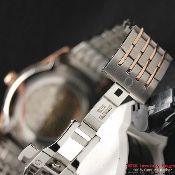 OMEGA DE VILLE HOUR VISION ANNUAL CALENDAR Red Gold on Steel Strap OM77125 OMEGA DE VILLE HOUR VISION ANNUAL CALENDAR Red Gold on Steel Strap OM77125