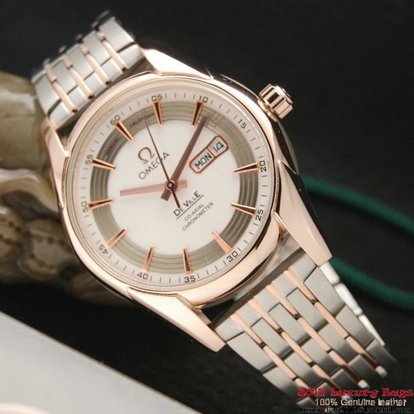 OMEGA DE VILLE HOUR VISION ANNUAL CALENDAR Red Gold on Steel Strap OM77125 OMEGA DE VILLE HOUR VISION ANNUAL CALENDAR Red Gold on Steel Strap OM77125