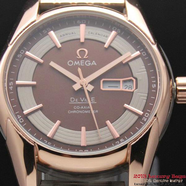 OMEGA DE VILLE HOUR VISION ANNUAL CALENDAR Red Gold on Steel Strap OM77126 OMEGA DE VILLE HOUR VISION ANNUAL CALENDAR Red Gold on Steel Strap OM77126