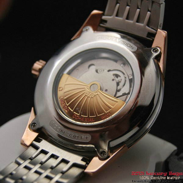 OMEGA DE VILLE HOUR VISION ANNUAL CALENDAR Red Gold on Steel Strap OM77127 OMEGA DE VILLE HOUR VISION ANNUAL CALENDAR Red Gold on Steel Strap OM77127