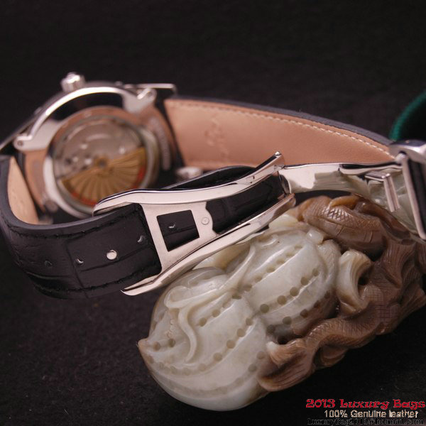 OMEGA DE VILLE HOUR VISION ANNUAL CALENDAR Steel on Black Leather Strap OM77110 OMEGA DE VILLE HOUR VISION ANNUAL CALENDAR Steel on Black Leather Strap OM77110