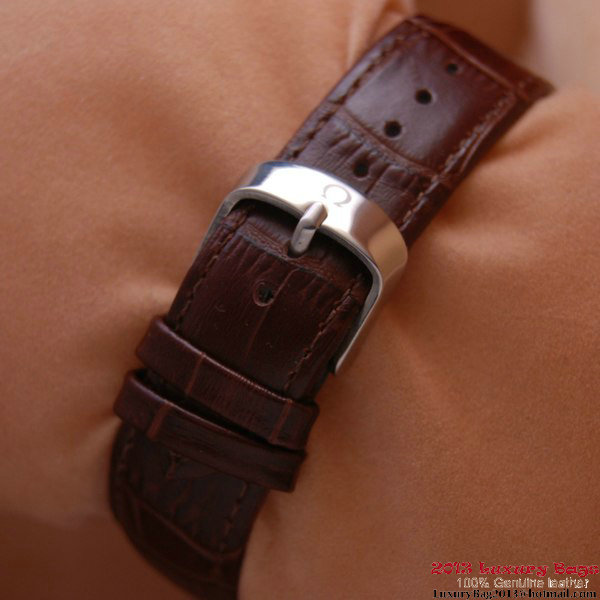 OMEGA DE VILLE HOUR VISION ANNUAL CALENDAR Steel on Brown Leather Strap OM77103 OMEGA DE VILLE HOUR VISION ANNUAL CALENDAR Steel on Brown Leather Strap OM77103