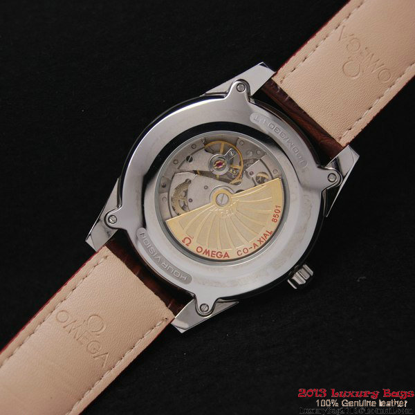 OMEGA DE VILLE HOUR VISION ANNUAL CALENDAR Steel on Brown Leather Strap OM77103 OMEGA DE VILLE HOUR VISION ANNUAL CALENDAR Steel on Brown Leather Strap OM77103