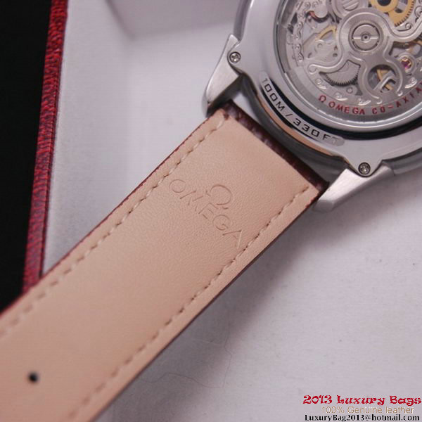 OMEGA DE VILLE Tourbillon Watches Steel on Brown Leather Strap Om7007 OMEGA DE VILLE Tourbillon Watches Steel on Brown Leather Strap Om7007