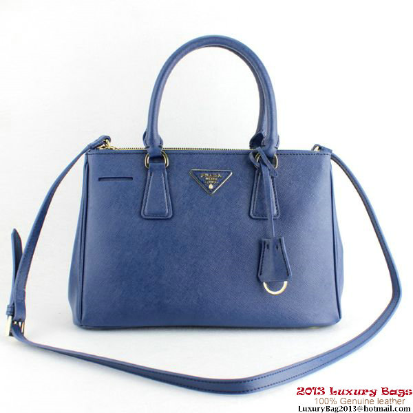 2013 Prada Saffiano Tote Bag 1801 Blue 2013 Prada Saffiano Tote Bag 1801 Blue