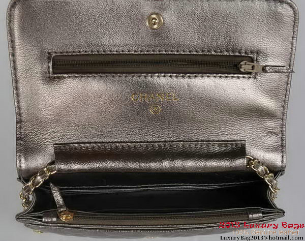Chanel A33814 Silver Sheepskin Leather Flap Bag Gold Chanel A33814 Silver Sheepskin Leather Flap Bag Gold