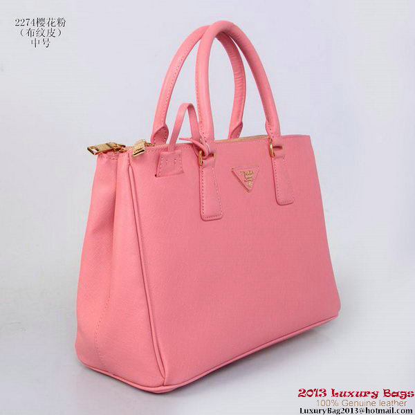 Prada Saffiano Calf Leather Tote Bag 2274 Pink Prada Saffiano Calf Leather Tote Bag 2274 Pink