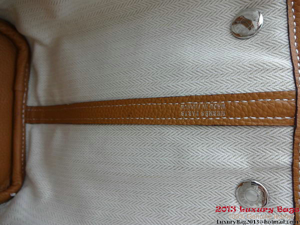 Hermes Garden Party 30CM Bag Fabric Light Brown Hermes Garden Party 30CM Bag Fabric Light Brown