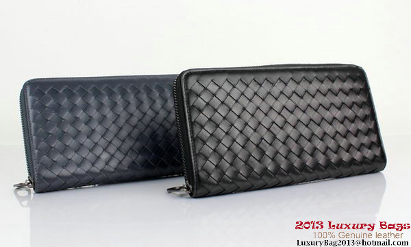 Bottega Veneta BV5017 Intrecciato Nappa Zip Around Wallet Black Bottega Veneta BV5017 Intrecciato Nappa Zip Around Wallet Black