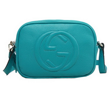 Gucci Soho Calfskin Leather Disco Bag 308364 Aquamarine Gucci Soho Calfskin Leather Disco Bag 308364 Aquamarine
