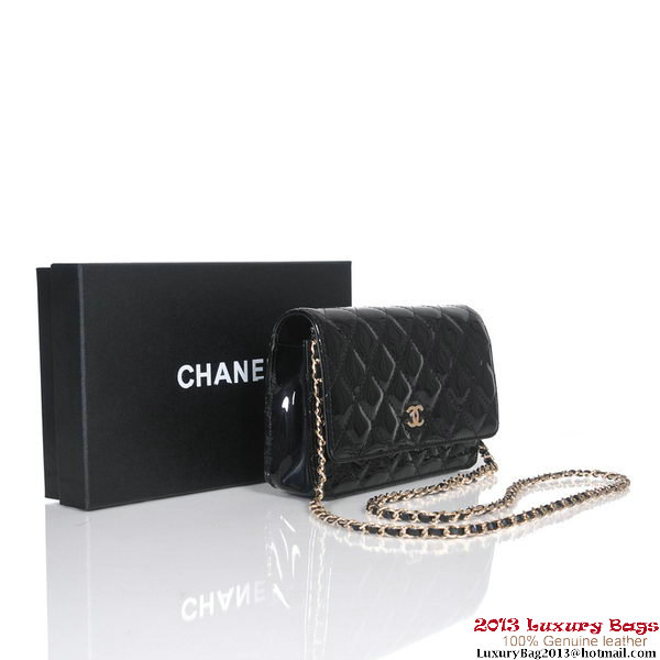 Chanel A30193 Black Patent Leather Flap Bag Gold Chanel A30193 Black Patent Leather Flap Bag Gold