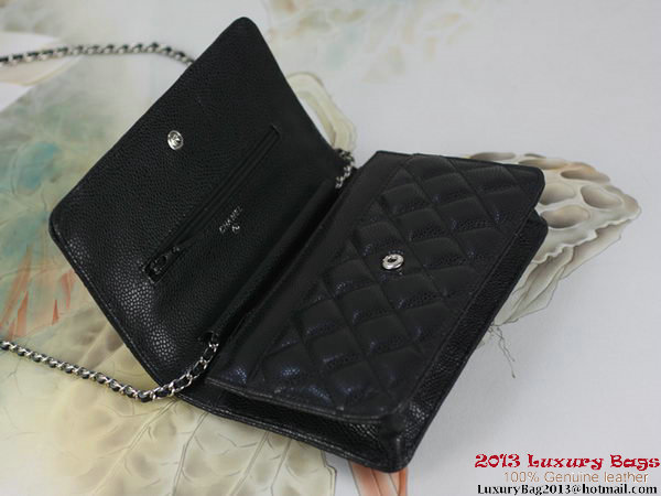 Chanel A33814 Original Cannage Leather mini Flap Bag Black Chanel A33814 Original Cannage Leather mini Flap Bag Black