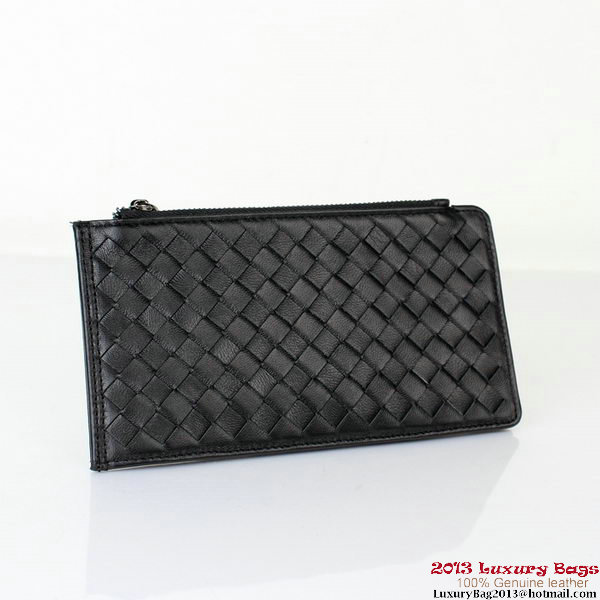 Bottega Veneta Intrecciato Light Calf Card Case BV188 Black Bottega Veneta Intrecciato Light Calf Card Case BV188 Black