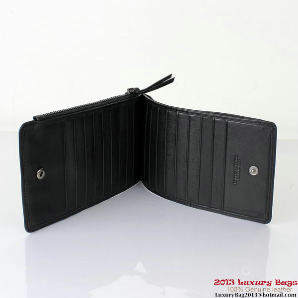 Bottega Veneta Intrecciato Light Calf Card Case BV188 Black Bottega Veneta Intrecciato Light Calf Card Case BV188 Black