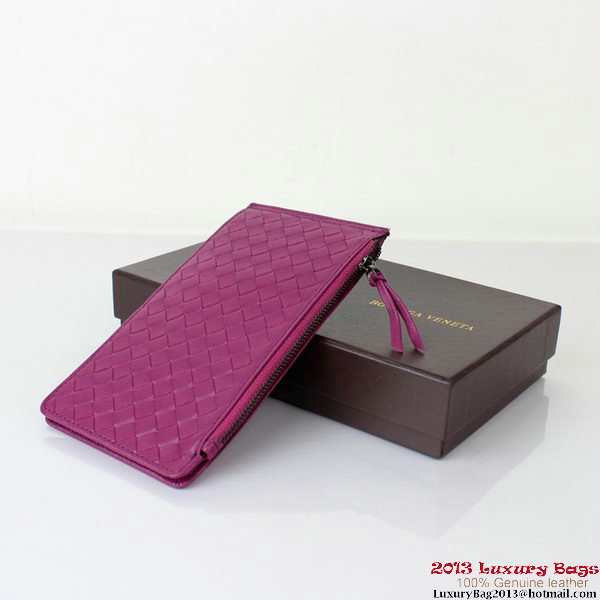 Bottega Veneta Intrecciato Light Calf Card Case BV188 Purple Bottega Veneta Intrecciato Light Calf Card Case BV188 Purple