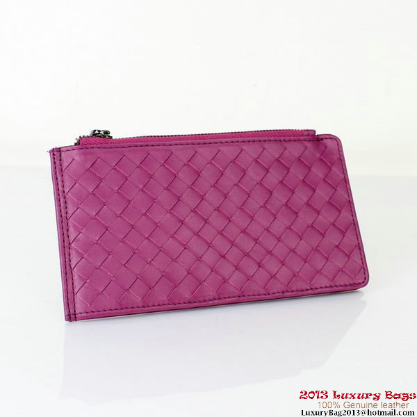 Bottega Veneta Intrecciato Light Calf Card Case BV188 Purple Bottega Veneta Intrecciato Light Calf Card Case BV188 Purple