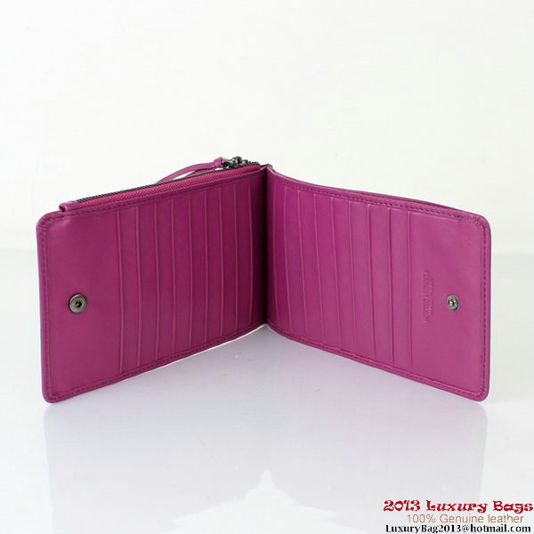 Bottega Veneta Intrecciato Light Calf Card Case BV188 Purple Bottega Veneta Intrecciato Light Calf Card Case BV188 Purple