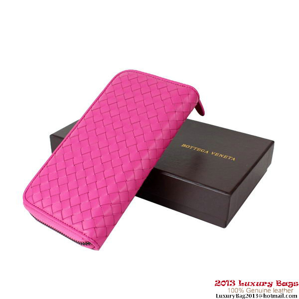 Bottega Veneta Intrecciato Nappa Continental Wallet BV1008 Rose