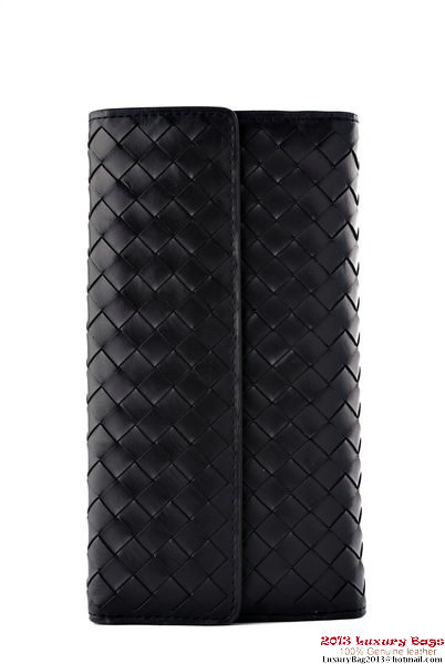Bottega Veneta Intrecciato Nappa Continental Wallet BV1587 Black Bottega Veneta Intrecciato Nappa Continental Wallet BV1587 Black