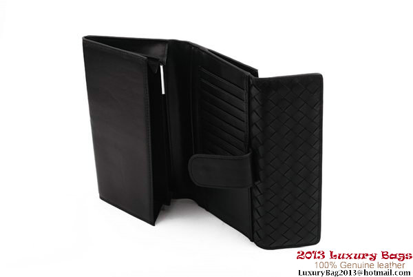 Bottega Veneta Intrecciato Nappa Continental Wallet BV1587 Black Bottega Veneta Intrecciato Nappa Continental Wallet BV1587 Black