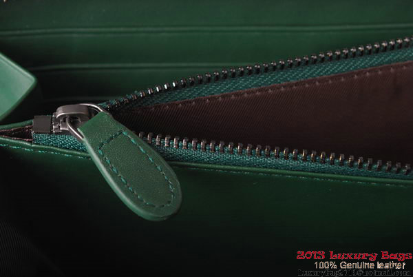 Bottega Veneta Intrecciato Nappa Zippy Wallet BV1571 Green Bottega Veneta Intrecciato Nappa Zippy Wallet BV1571 Green