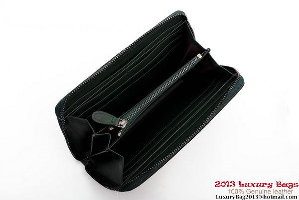 Bottega Veneta Intrecciato Nappa Zippy Wallet BV1571 Green Bottega Veneta Intrecciato Nappa Zippy Wallet BV1571 Green