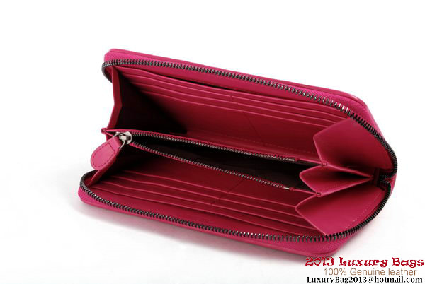 Bottega Veneta Intrecciato Nappa Zippy Wallet BV1571 Peach