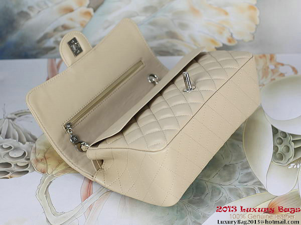 Chanel 2.55 Classic Flap Bag Apricot Sheepskin Leather Silver Chanel 2.55 Classic Flap Bag Apricot Sheepskin Leather Silver