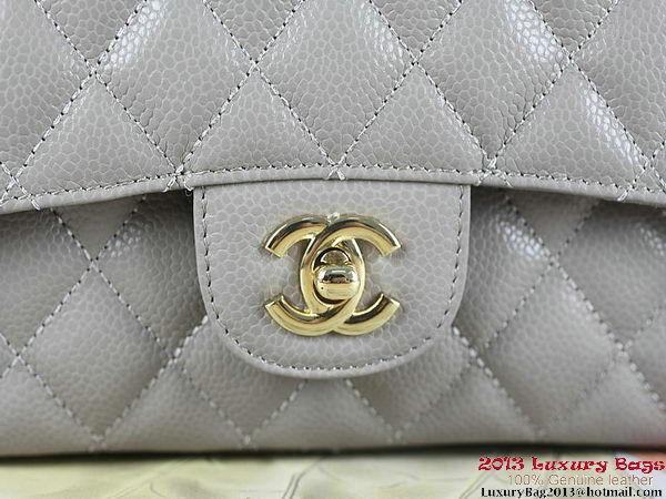 Chanel 2.55 Classic Flap Bag Gray Original Cannage Patterns Leather Gold Chanel 2.55 Classic Flap Bag Gray Original Cannage Patterns Leather Gold