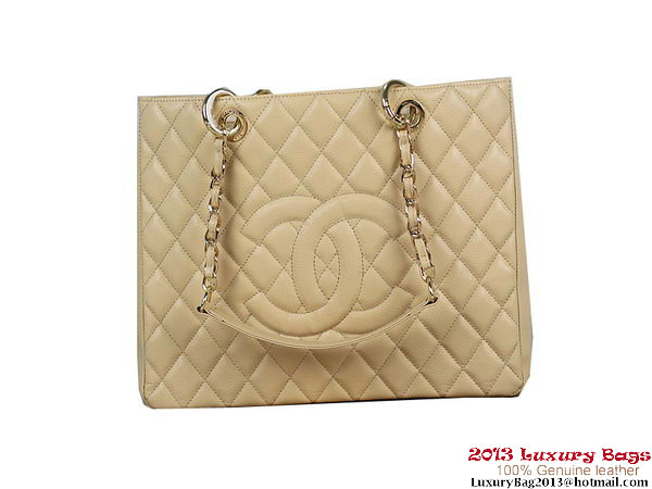 Chanel A50995 Apricot Original Cannage Leather Shoulder Bag Gold