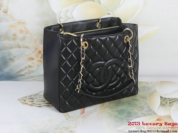 Chanel A50995 Black Original Cannage Leather Shoulder Bag Gold Chanel A50995 Black Original Cannage Leather Shoulder Bag Gold