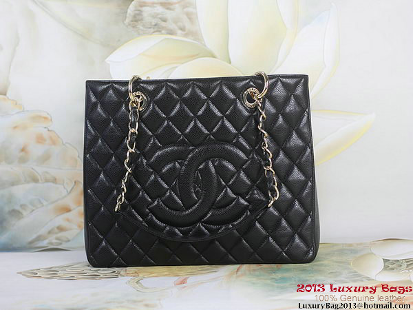 Chanel A50995 Black Original Cannage Leather Shoulder Bag Gold Chanel A50995 Black Original Cannage Leather Shoulder Bag Gold