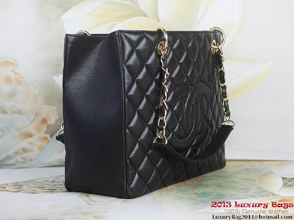 Chanel A50995 Black Original Cannage Leather Shoulder Bag Gold Chanel A50995 Black Original Cannage Leather Shoulder Bag Gold