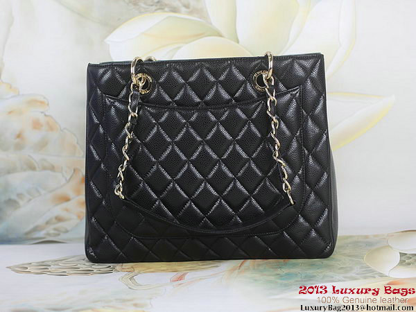 Chanel A50995 Black Original Cannage Leather Shoulder Bag Gold Chanel A50995 Black Original Cannage Leather Shoulder Bag Gold