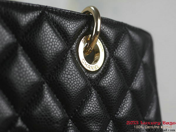 Chanel A50995 Black Original Cannage Leather Shoulder Bag Gold Chanel A50995 Black Original Cannage Leather Shoulder Bag Gold