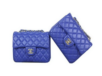 Chanel 1115 mini Classic Flap Bag Sheepskin Leather Blue Chanel 1115 mini Classic Flap Bag Sheepskin Leather Blue