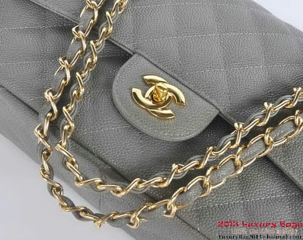 Chanel Jumbo Quilted Classic Cannage Patterns Flap Bag A58600 Grey Gold Chanel Jumbo Quilted Classic Cannage Patterns Flap Bag A58600 Grey Gold