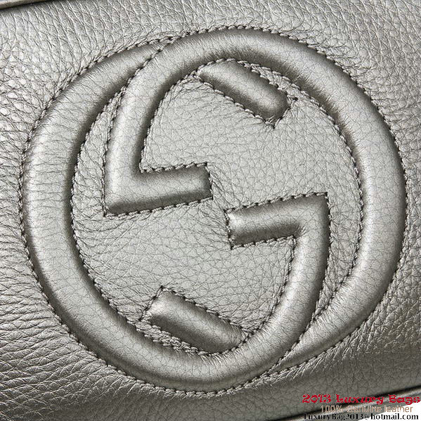 Gucci Soho Calfskin Leather Disco Bag 308364 Silver Gucci Soho Calfskin Leather Disco Bag 308364 Silver
