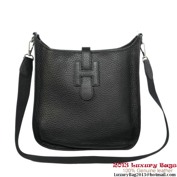 Hermes Evelyn Bag Original Calf Leather H1608 Black Hermes Evelyn Bag Original Calf Leather H1608 Black