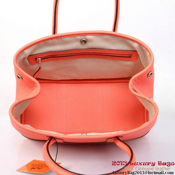 Hermes Garden Party 30CM Bag Calf Leather A1288 Light Red Hermes Garden Party 30CM Bag Calf Leather A1288 Light Red