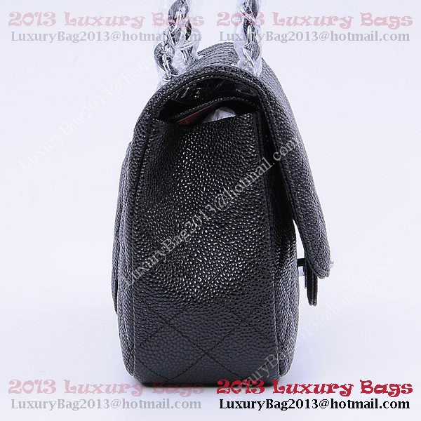 Chanel 2.55 Series Classic Flap Bag 1112 Black Cannage Pattern Silver Chanel 2.55 Series Classic Flap Bag 1112 Black Cannage Pattern Silver
