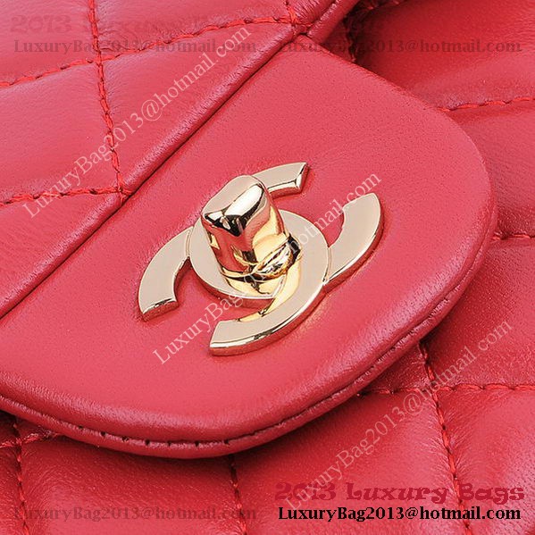 Chanel 2.55 Series Classic Flap Bag 1112 Red Sheepskin Gold Chanel 2.55 Series Classic Flap Bag 1112 Red Sheepskin Gold