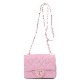 Chanel mini Classic Flap Bag Pink Sheekskin 1115 Gold Chanel mini Classic Flap Bag Pink Sheekskin 1115 Gold